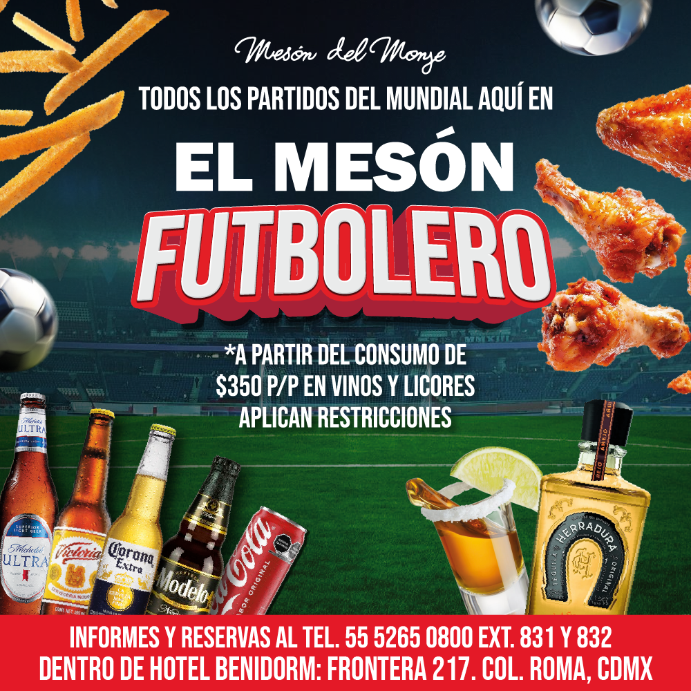 Restaurante para ver los partidos del mundial en la Roma CDMX